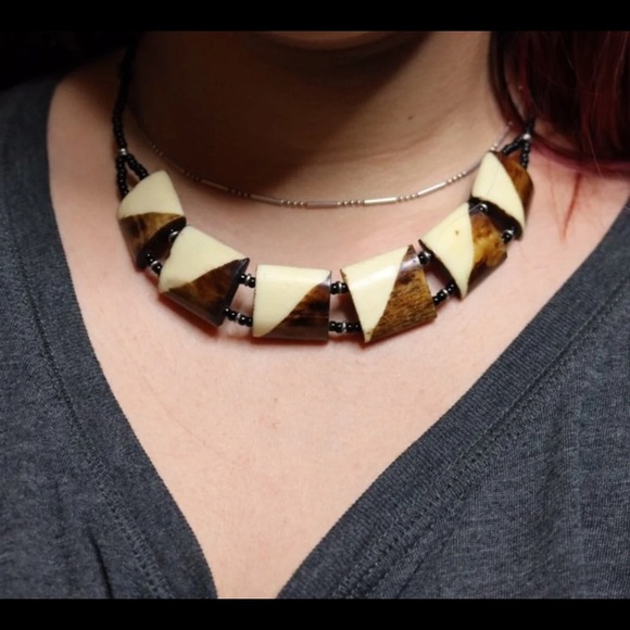 Ethiopian Wooden Necklace - Picture 1 of 4